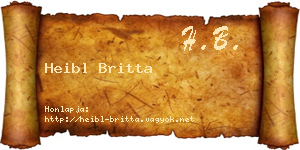 Heibl Britta névjegykártya